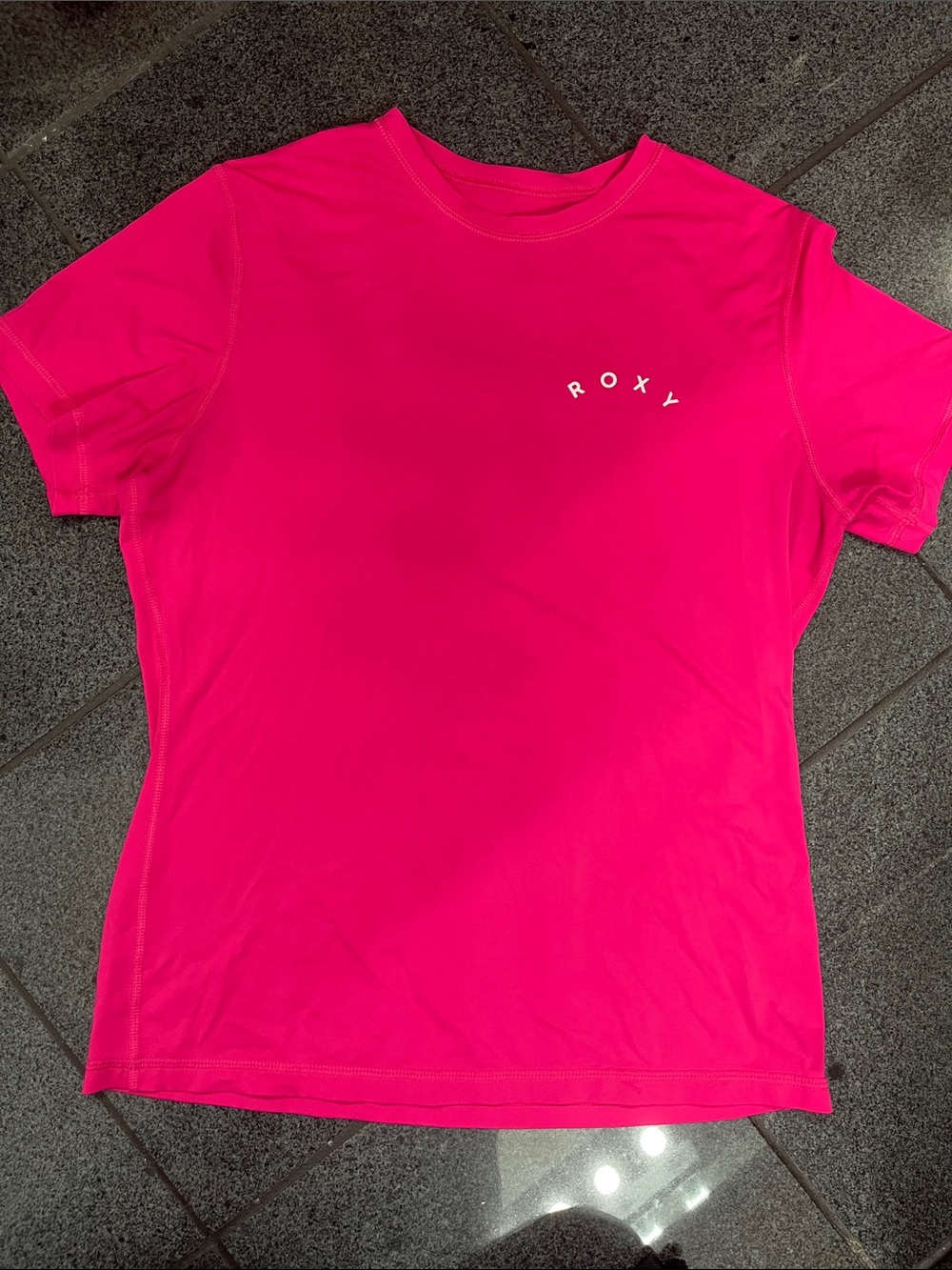 Roxy Women's Neon Pink Crew Neck Tee